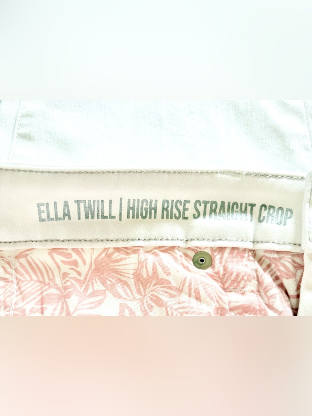 NWT Tommy Bahama Ella Twill High Rise Straight Crop Jeans White Size 6 - Picture 12 of 16